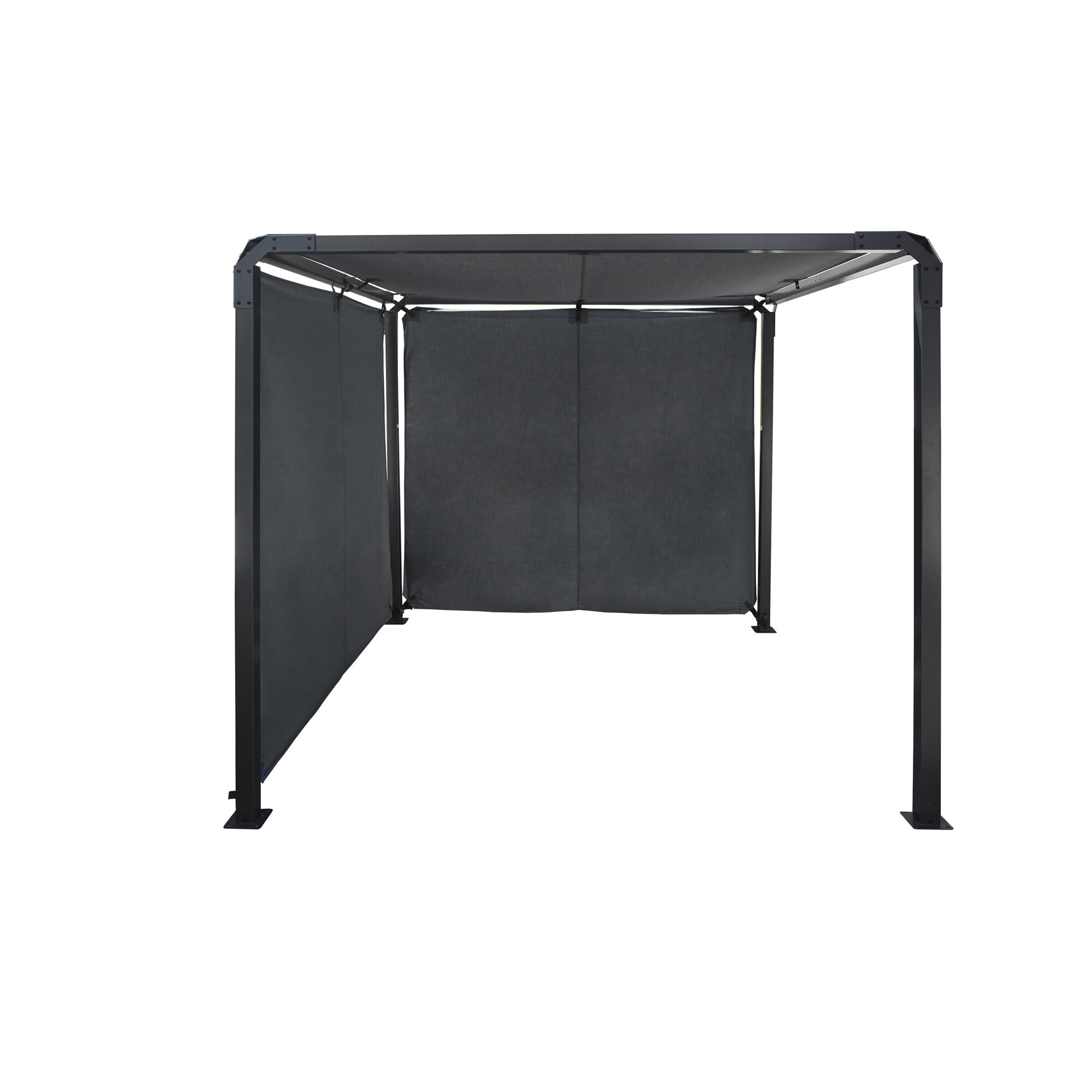 ShelterLogic Sojag Dunwich Pergola - 8ft. x 8ft., Grey, Steel Frame, Black, Model# 308-9168099
